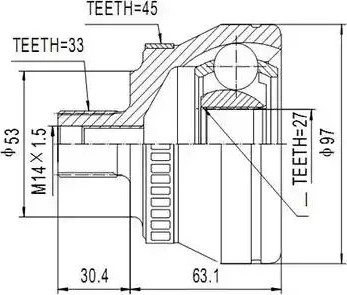 Изображение товара ШРУС Dynamatrix DCV803021