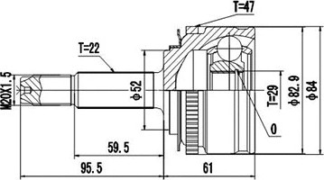 Изображение товара ШРУС Dynamatrix DCV808002