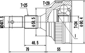 Изображение товара ШРУС Dynamatrix DCV810076