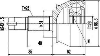 Изображение товара ШРУС Dynamatrix DCV817030