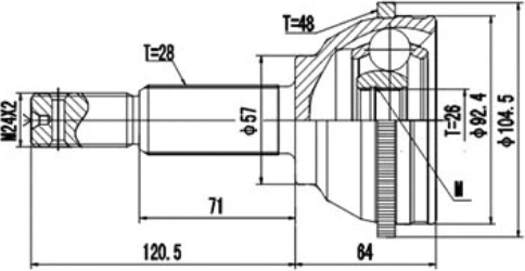 Изображение товара ШРУС Dynamatrix DCV818005