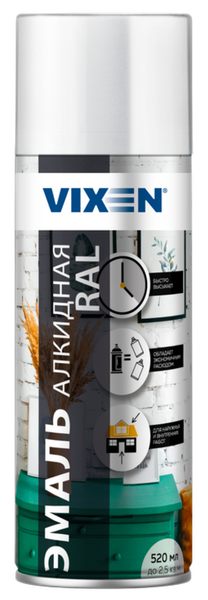 Изображение товара Эмаль Vixen Алкидная VX19003 (520мл, белый RAL 9003)