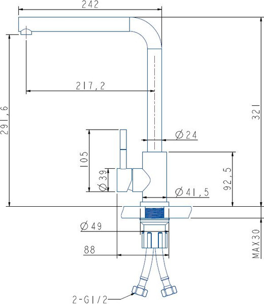 Изображение товара Смеситель Arfeka Isis 308 (черный)