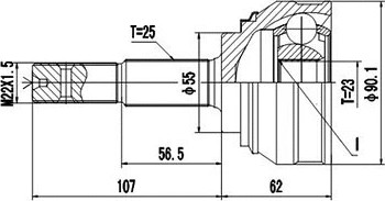 Изображение товара ШРУС Dynamatrix DCV841078