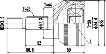 Изображение товара ШРУС Dynamatrix DCV850069