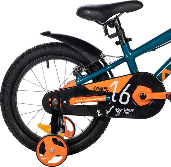 Изображение товара Детский велосипед Novatrack Extreme 16 / 167AEXTREMEV.TQ5 (бирюзовый, разобранный, в коробке)