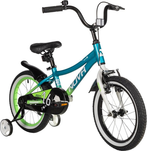 Изображение товара Детский велосипед Novatrack Katrina 16 / 167AKATRINA1V.GBL5 (голубой/салатовый, разобранный, в коробке)