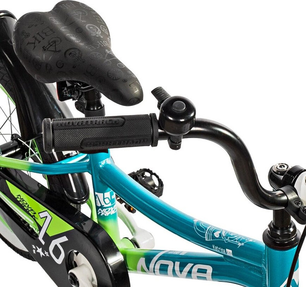 Изображение товара Детский велосипед Novatrack Katrina 16 / 167AKATRINA1V.GBL5 (голубой/салатовый, разобранный, в коробке)