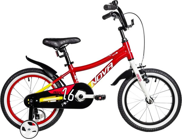 Изображение товара Детский велосипед Novatrack Katrina 16 / 167AKATRINA1V.YRD5 (красный/желтый, разобранный, в коробке)