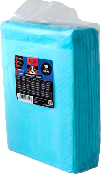 Изображение товара Одноразовая пеленка для животных Bubu Pets 60x90 / PP0005 (10шт, синий)