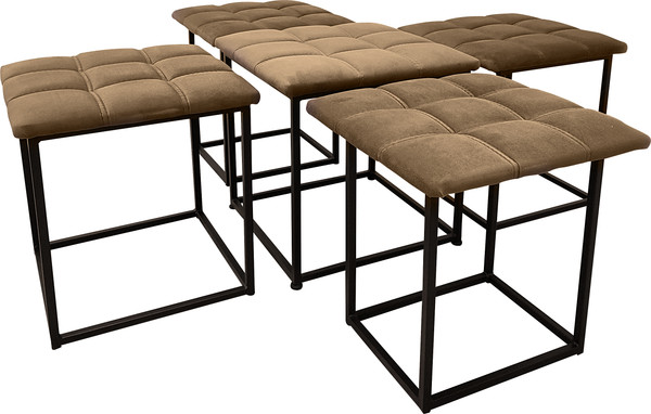 Изображение товара Пуф-трансформер Мир стульев 5в1 (черный муар/велютто 03)