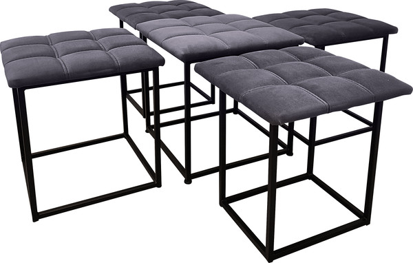 Изображение товара Пуф-трансформер Мир стульев 5в1 (черный муар/велютто 19)