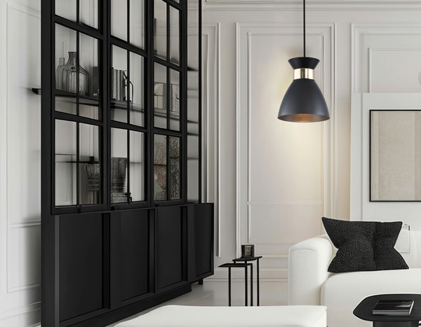 Изображение товара Потолочный светильник Ambrella TR8468 BK/FGD (черный/золото)