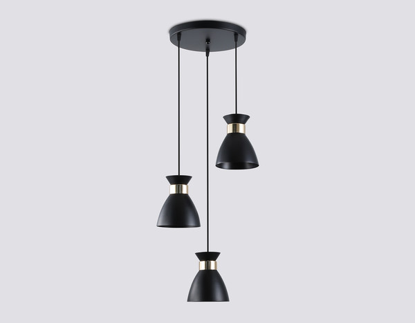 Изображение товара Люстра Ambrella TR8469/3 BK/FGD (черный/золото)