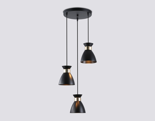 Изображение товара Люстра Ambrella TR8470/3 BK/FGD (черный/золото)