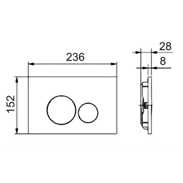 Изображение товара Кнопка для инсталляции Grossberg FD023 (матовый черный)