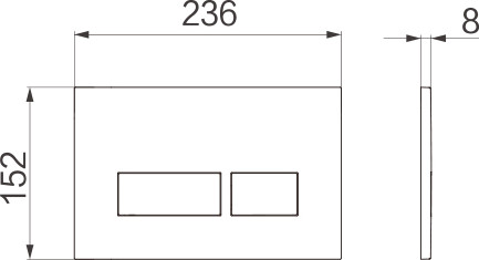 Изображение товара Кнопка для инсталляции Grossberg FD004 (матовый черный)