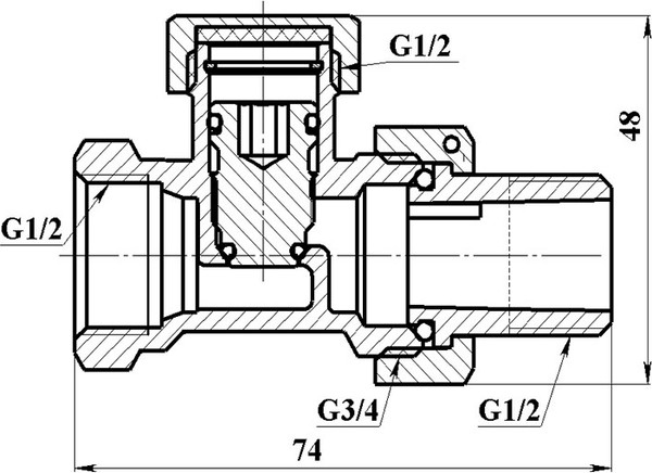 Изображение товара Клапан запорный Цветлит КЗРП 15 / ZW20051
