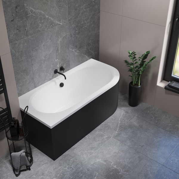 Изображение товара Ванна акриловая Lauter Bliss 170 L / 21201071L (с черным подголовником)