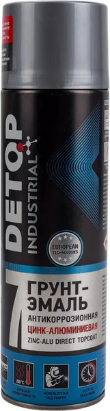Изображение товара Грунт-эмаль Detop №7 Антикоррозионная цинк-алюминиевая DTI-A0768 (650мл)