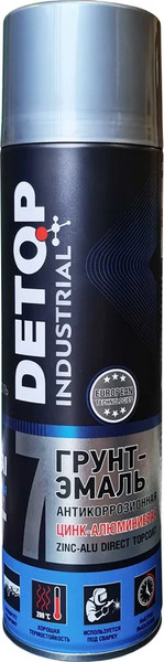 Изображение товара Грунт-эмаль Detop №7 Антикоррозионная цинк-алюминиевая DTI-A0768 (650мл)