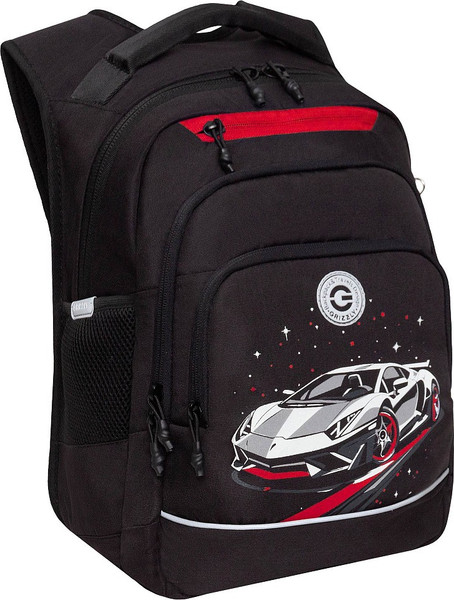 Изображение товара Школьный рюкзак Grizzly RB-550-1 (черный/красный)