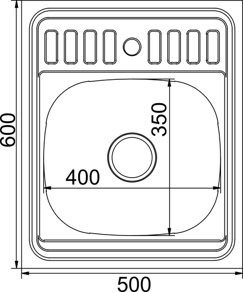 Изображение товара Мойка кухонная Mixline 555229 (с сифоном)