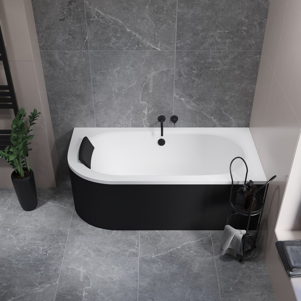 Изображение товара Ванна акриловая Lauter Bliss 170 P / 21201072P (с каркасом и черным подголовником)