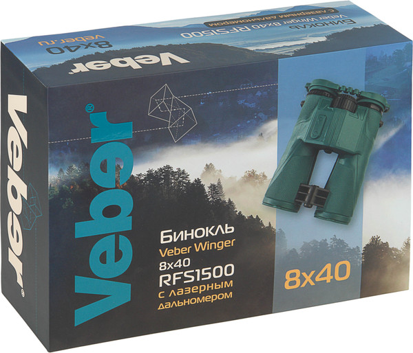 Изображение товара Бинокль Veber Winger 8x40 RFS1500 с лазерным дальномером /31921