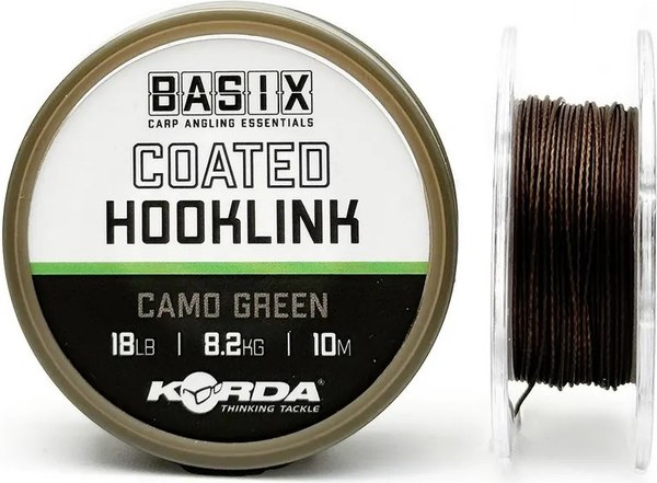 Изображение товара Поводковый материал Korda Basix Coated Hooklink 18lb 10м / KBX010
