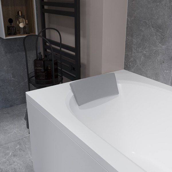 Изображение товара Ванна акриловая Lauter Bliss 180 L / 21201081L (с ножками, серым подголовником и белым лиц.экраном)