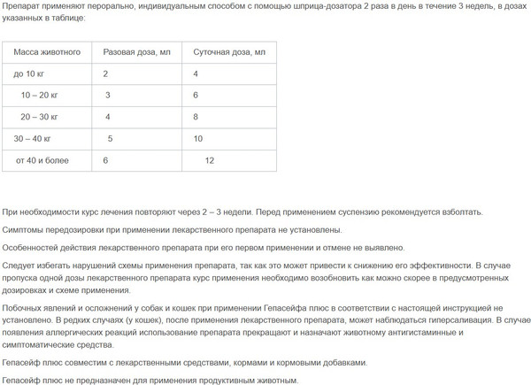 Изображение товара Суспензия для лечения печени и желчевыводящих путей у животных Агроветзащита Гепасейф плюс для собак (100мл)