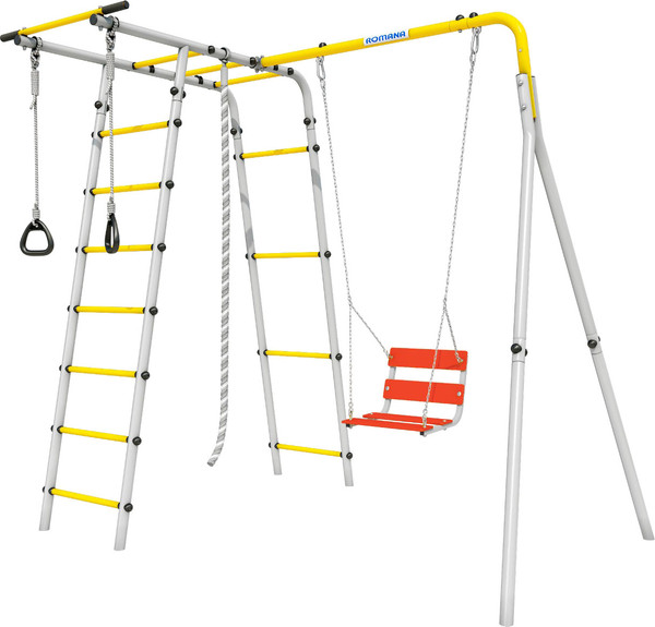 Изображение товара Игровой комплекс Romana Лесная поляна - 3 / 103.26.05+1.Д-26.02 Т.21.01  (серый/желтый, цепные)