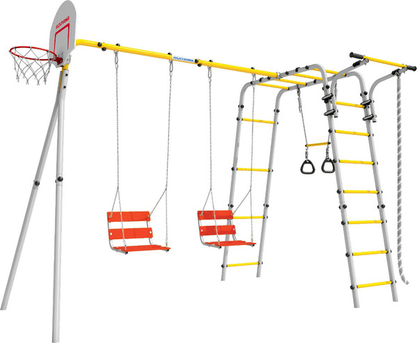 Изображение товара Игровой комплекс Romana Акробат-2-PRO / 103.19.05+1.Д-26.02+1.Д-26.02 Т.23.01  (серый/желтый, цепные качели)