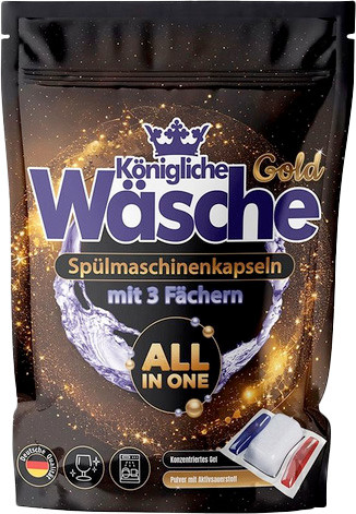 Изображение товара Капсулы для посудомоечных машин Konigliche Wasche Gold 3 в 1 (27x14г)