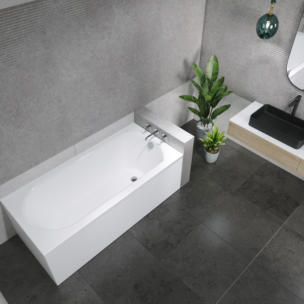 Изображение товара Ванна акриловая Lauter Haven 150 / 21202005 (с ножками и серым подголовником)