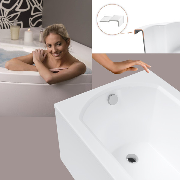 Изображение товара Ванна акриловая Lauter Haven 160 / 21202006 (с серым подголовником)