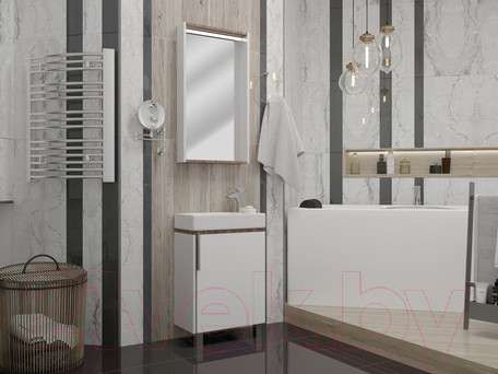 Изображение товара Шкаф с зеркалом для ванной Акватон Бэлла (1A221702BBAZ0)