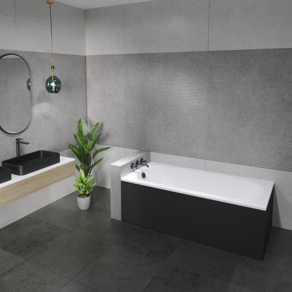 Изображение товара Ванна акриловая Lauter Haven 160 / 21202006 (с ножками, черным подголовником)