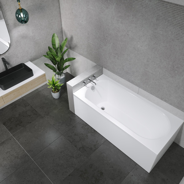 Изображение товара Ванна акриловая Lauter Haven 160 / 21202006 (с каркасом, серым подголовником и белым лиц.экраном)