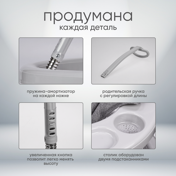 Изображение товара Ходунки Solmax&Kids YI99831 (серый)