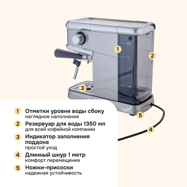 Изображение товара Кофеварка эспрессо Multinel Krema
