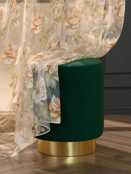 Изображение товара Гардина Arya Roza 300x250 / 8001885870599 (коричневый/зеленый)