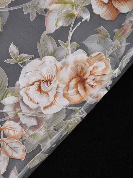 Изображение товара Гардина Arya Roza 300x250 / 8001885870599 (коричневый/зеленый)