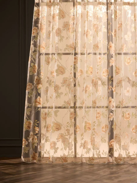 Изображение товара Гардина Arya Roza 300x250 / 8001885870599 (коричневый/зеленый)