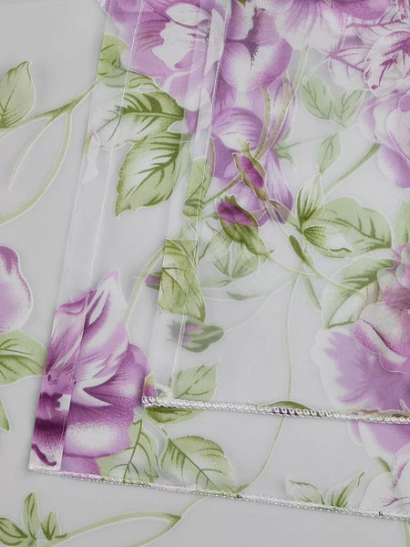 Изображение товара Гардина Arya Roza 300x250 / 8001885870605 (сиреневый/зеленый)