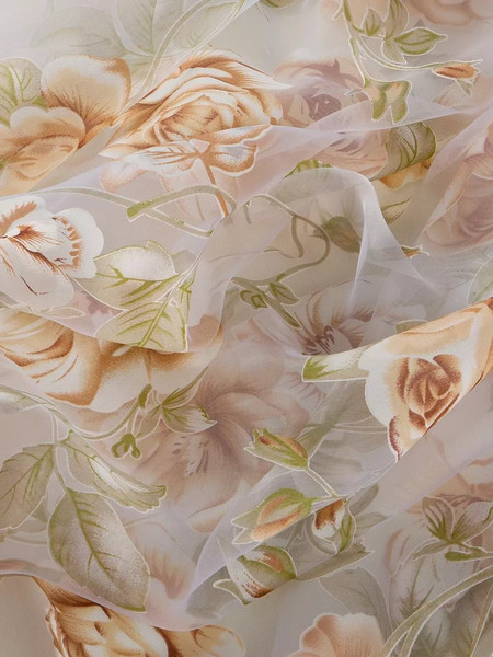 Изображение товара Гардина Arya Roza 300x260 / 8001885870612 (коричневый/зеленый)