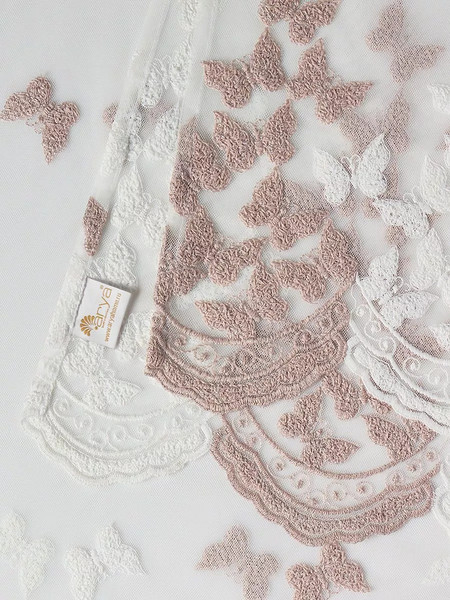 Изображение товара Гардина Arya Solo 400x260 / 8001885869609 (белый/розовый)