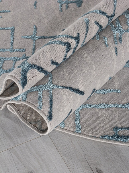 Изображение товара Ковер Merinos Liman F164-OVAL-GRAY-D.BLUE (1.6х2.3)