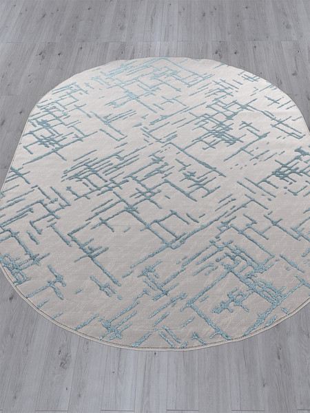 Изображение товара Ковер Merinos Liman F164-OVAL-GRAY-D.BLUE (1.6х2.3)